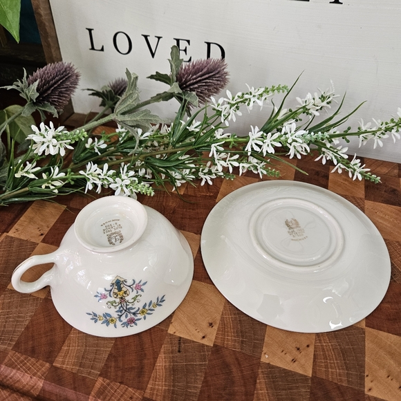 Blue Tree Lenox Tea Cup and Saucer vintage Discontinued Pattern - Picture 6 of 13